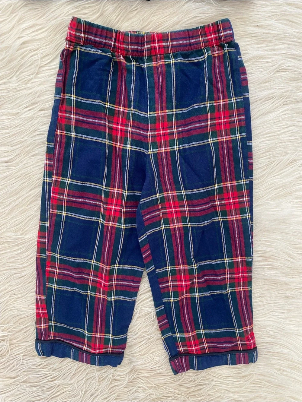 Petite Plume Windsor Tartan Red Plaid Kid's Brushed Twill Pajama Set Christmas 3